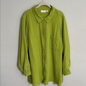 Cotton Gauze Button Down Big Shirt
